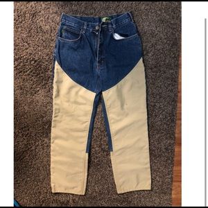 🔥RARE vintage Cabelas worker pants! A 2 tone blue